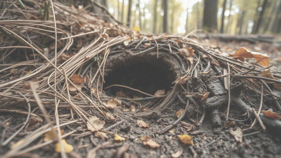 Jakie materiały wykorzystuje karczownik do budowy nor?