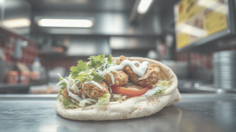 Ile kalorii ma kebab z kurczakiem w bułce?